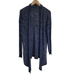 Eileen Fisher Sweater Cardigan Women's Medium Linen Blend‎ Open Front Blue